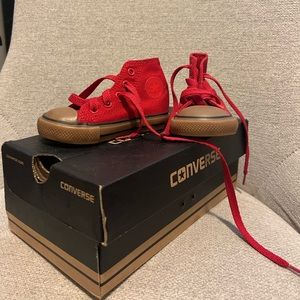 Red toddler converse